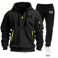 Men's Casual Zipper Hoodie and Jogger Pants Two Piece Tracksuit Set