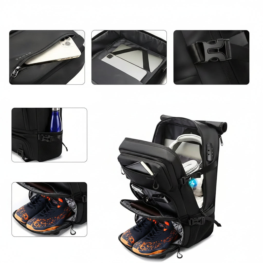 Unisex Waterproof Anti-theft 30L Hiking Camping Travel Backpack