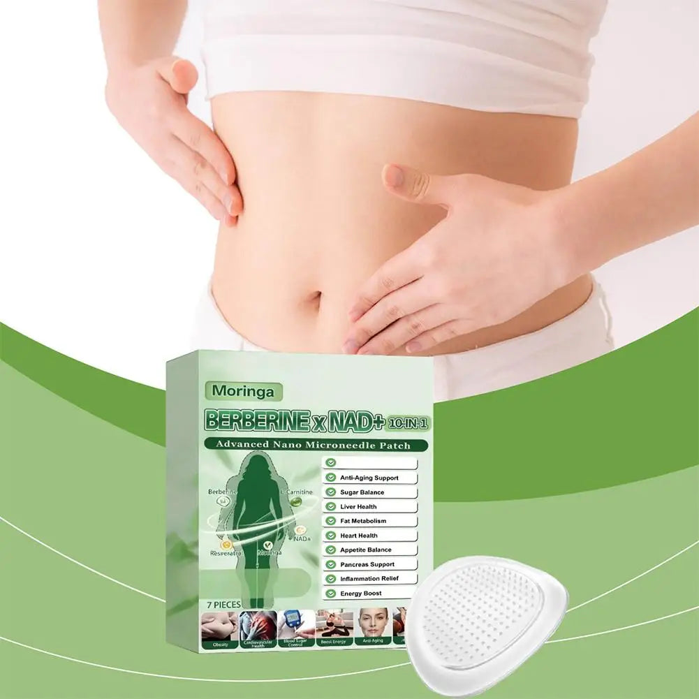 Moringa Berberine NAD+ Nano Microneedle Patch Metabolic Support