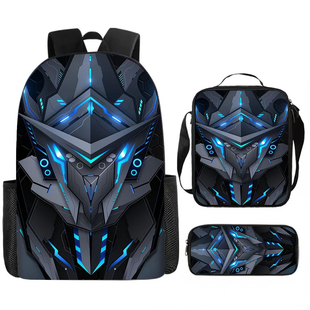 Kids' Fashion Oxford 3D Print School Backpack Set
