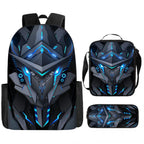 Kids' Fashion Oxford 3D Print School Backpack Set