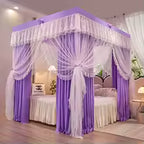 Princess Palace Style Blackout Mosquito Net Bed Canopy with Triple Doors