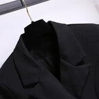 Women's Belted Slim Waist Long Blazer Dress