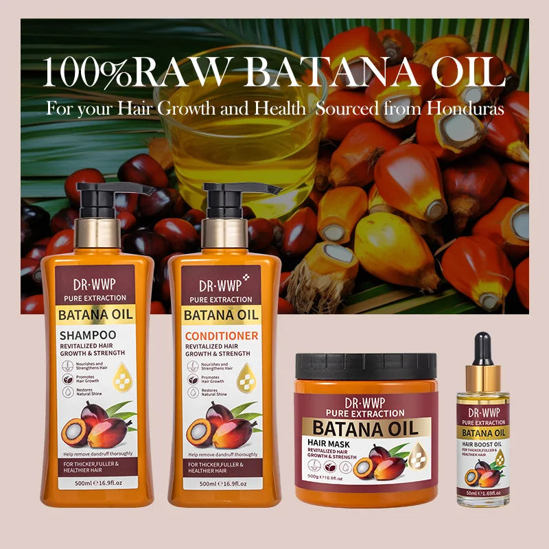 Batana Oil Shampoo and Conditioner Set Smooth Frizzy Hair 16.9 fl oz
