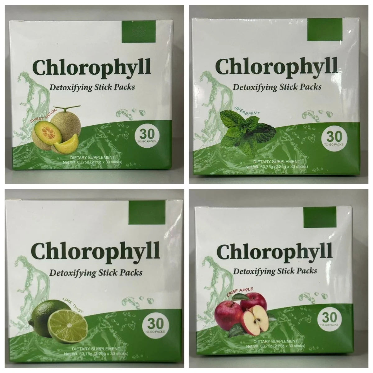 Chlorophyll Powder Plant-Based Drink Mix Supplement 30 Count
