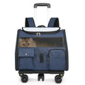 Portable Breathable Foldable Rolling Pet Trolley Backpack