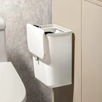 Wall-Mounted Plastic Kitchen Trash Bin and Hanging Storage Bucket
