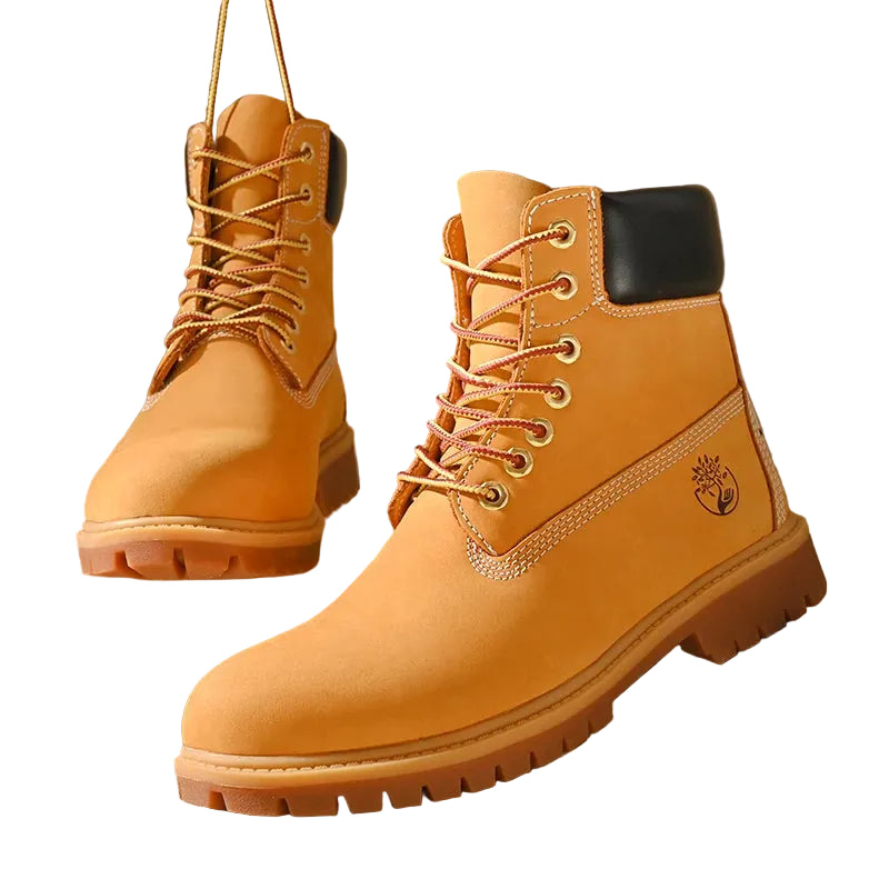 Unisex Waterproof Mid-Calf Hiking Work Boots with Non-Slip Rubber Sole