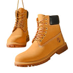 Unisex Waterproof Mid-Calf Hiking Work Boots with Non-Slip Rubber Sole