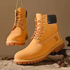 Unisex Waterproof Mid-Calf Hiking Work Boots with Non-Slip Rubber Sole