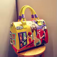 Women's Vintage Shoulder Bag Luxury Boston Handbag