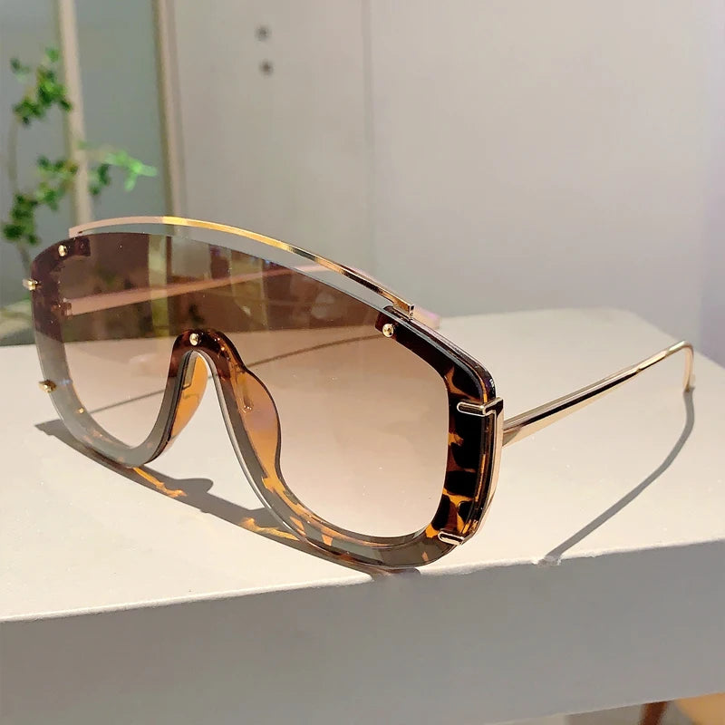 Women's Trendy Y2k Futuristic Gradient Semi-Rimless Sports Sunglasses
