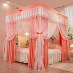 Princess Palace Style Blackout Mosquito Net Bed Canopy with Triple Doors