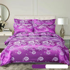European Satin Jacquard Duvet Cover and Smooth Bedding Set