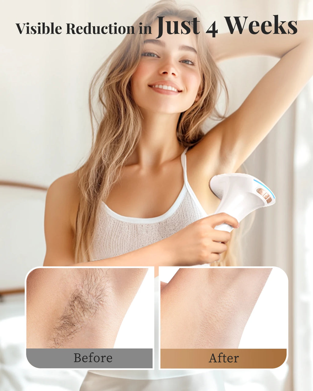 IPL Hair Removal Device with 999900 Flashes and 3-in-1 Modes