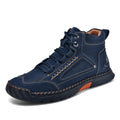 Men's Fashion Split Leather Handmade Casual Ankle Boots 2317-1