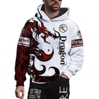 Men's Casual Animal Print Pullover Hooded Sweatshirt