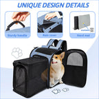 Expandable Foldable Breathable Pet Travel Backpack Carrier