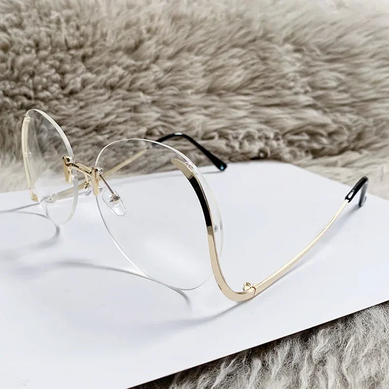 Women's Trendy Round Geometric Metal Oversized Sunglasses