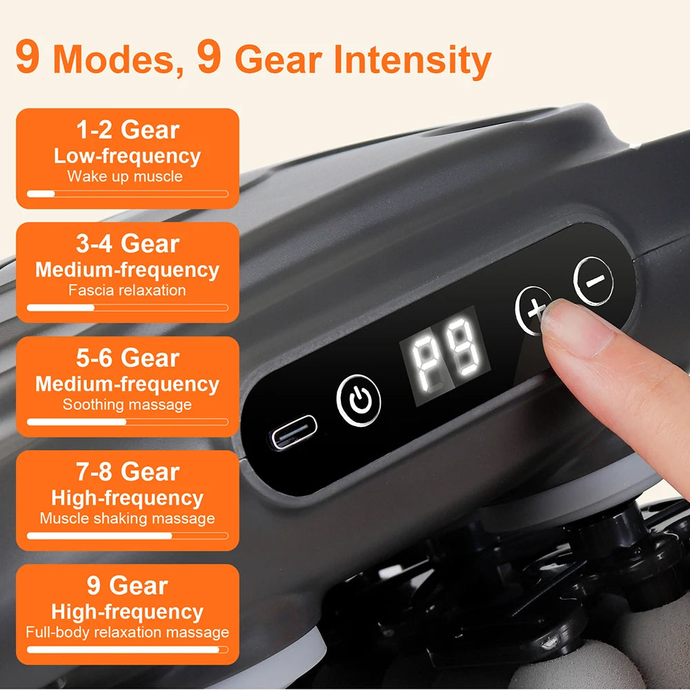 42-Head Cordless Percussion Muscle Massage Gun 1.65in Stroke