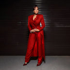 Men's Tailored Two-Piece Blazer and Pants Suit