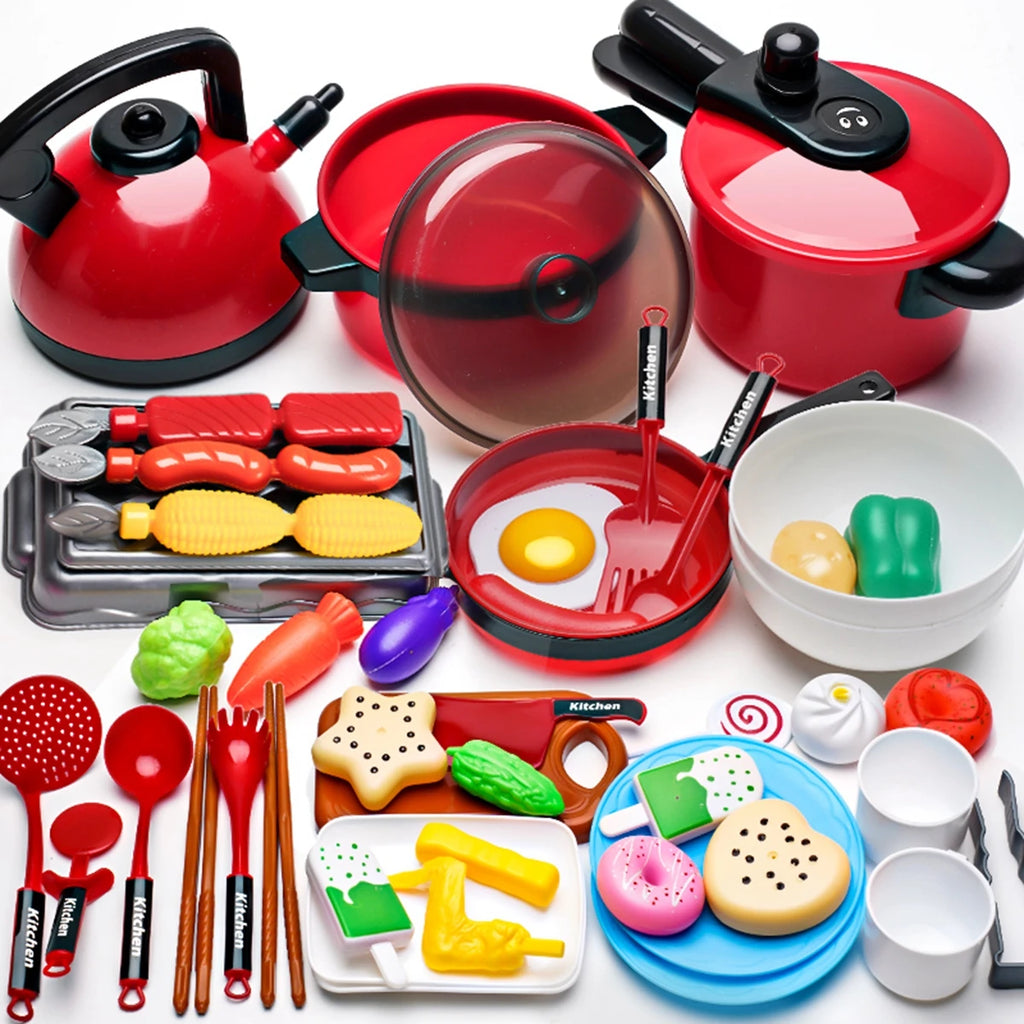 Kids Chef Pretend Play Cooking Kitchen Utensils Toy Set