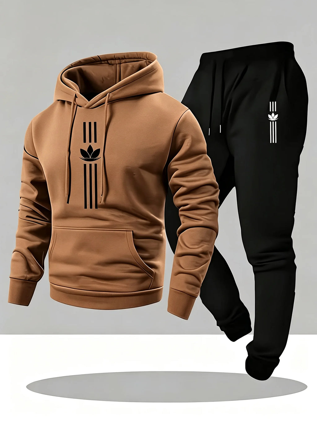 Men's Casual Hoodie and Sweatpants Two Piece Tracksuit Set