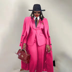 Men's Tailored Three-Piece Blazer Vest and Pants Suit