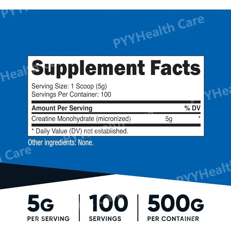 Creatine Monohydrate Micronized Powder Dietary Supplement