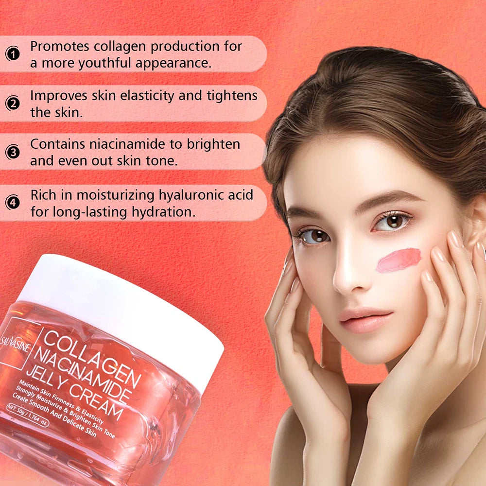 Unisex Collagen & Niacinamide Glow Hydrating Jelly Face Cream