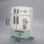 Kids' 1:12 Miniature Double Door Refrigerator Toy with Kitchen Accessories