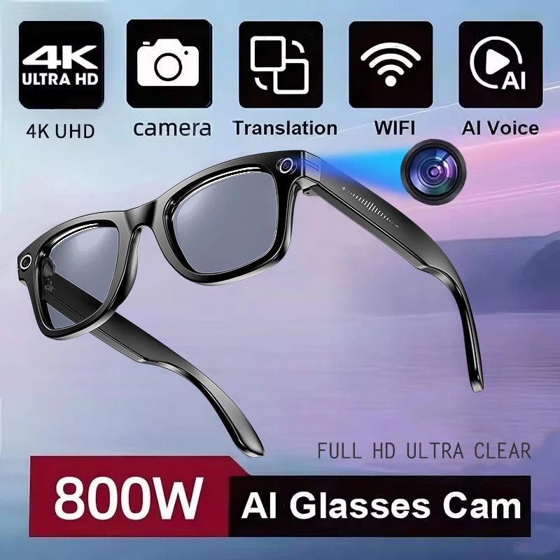 Men's AI Smart Glasses with Dual Camera and Bluetooth W610