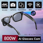 Men's AI Smart Glasses with Dual Camera and Bluetooth W610