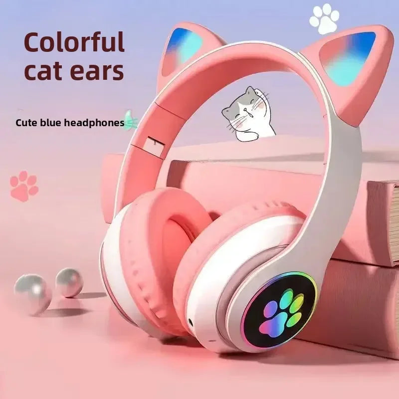 Illuminated Cat Ear Wireless Bluetooth Over-Ear Headset STN-28