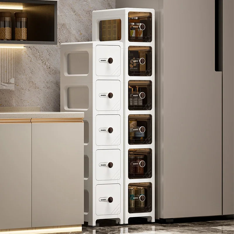 6.7 Inch Ultra Narrow Slit Storage Cabinet with Drawers