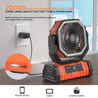 20000mAh Portable Camping Fan and Rechargeable Tent Light