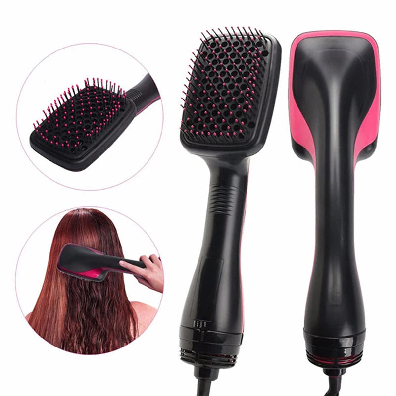 One-Step Hair Dryer and Volumizer Brush Negative Ion Straightener Black