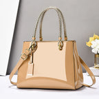 Women's Glossy Patent PU Leather Shoulder Crossbody Bag