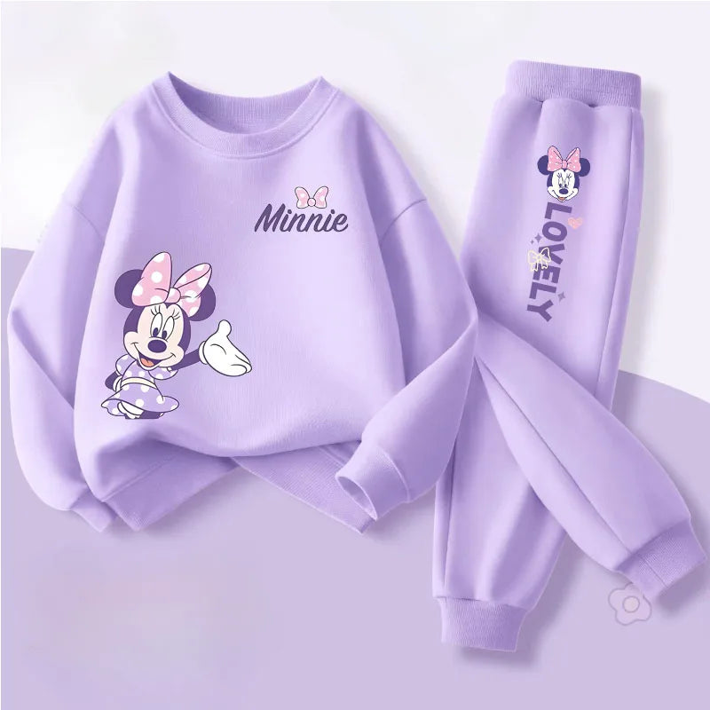 Girls' O-Neck Sweatshirt Pants Two-Piece Set FA001668