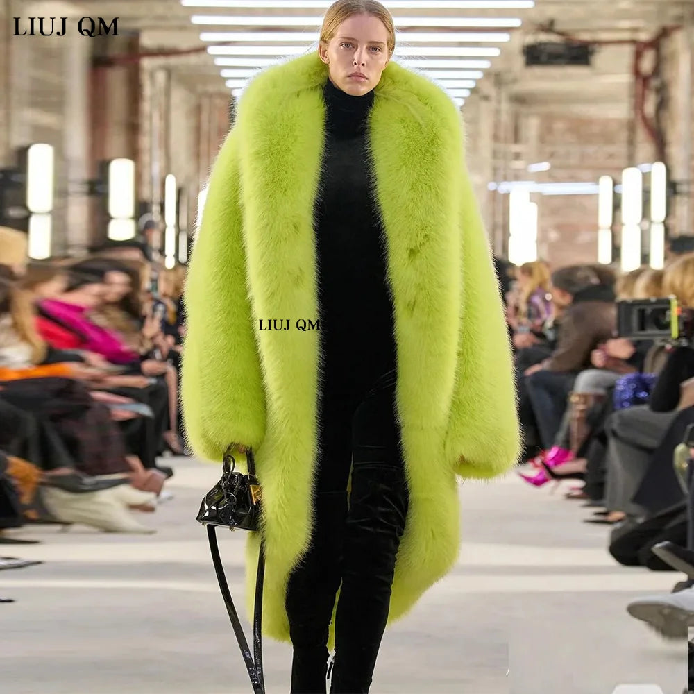 Women's Thick Warm Hooded Faux Fur Coat