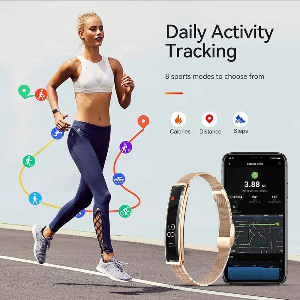 Waterproof Fitness Tracker Smart Band and Health Monitor Smartwatch