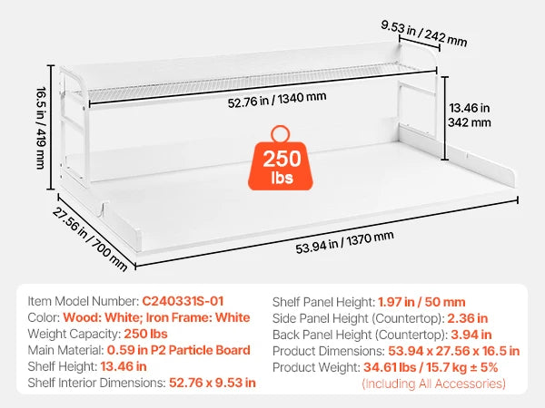 Multi-Tier Laundry Washer and Dryer Storage Rack Organizer