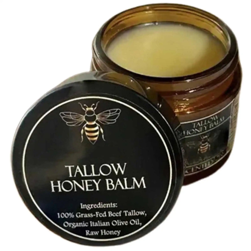 Unisex Organic Grass-Fed Beef Tallow Honey Moisturizing Balm 2.0 oz