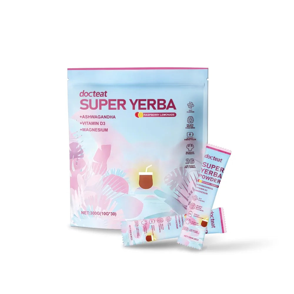 Ashwagandha Vitamin D3 Magnesium Powder Stick Packs Raspberry Lemonade