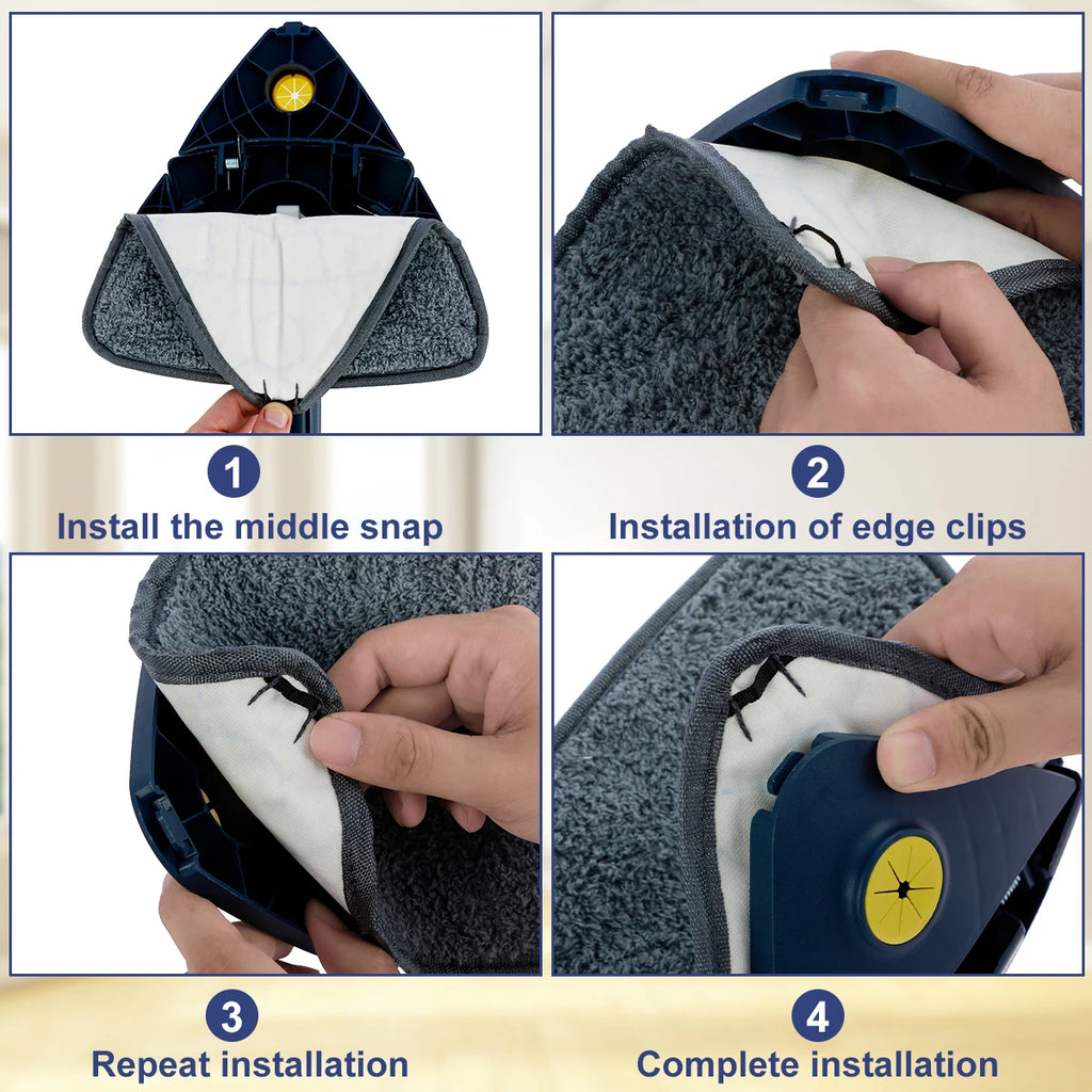 Telescopic Triangle Cleaning Mop with 360 Degree Rotatable Head