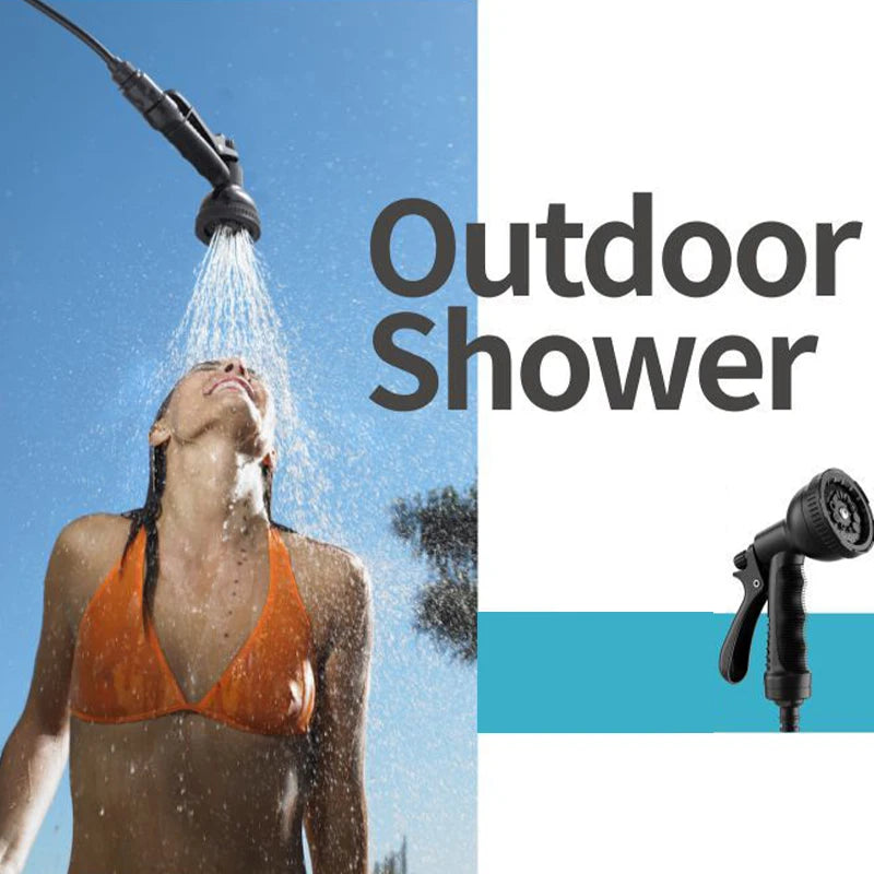 Portable Manual Camping Shower with 9.8-ft Hose
