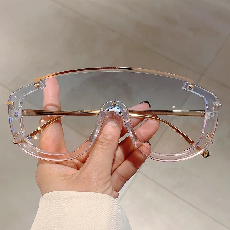 Women's Trendy Y2k Futuristic Gradient Semi-Rimless Sports Sunglasses