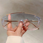 Women's Trendy Y2k Futuristic Gradient Semi-Rimless Sports Sunglasses
