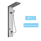 LED Rainfall Shower Panel Tower System with Massage Jets