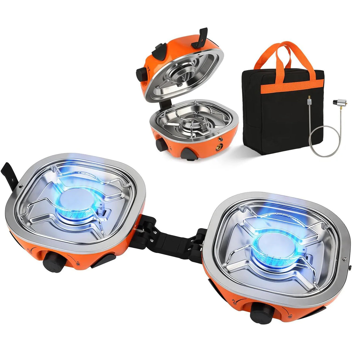 Propane Camping Stove and Portable 2 Burner Outdoor Gas Cooker